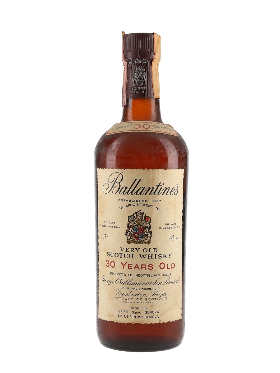 Ballantine's 30 Year Old Bottled 1970s - Spirit 75cl / 43%