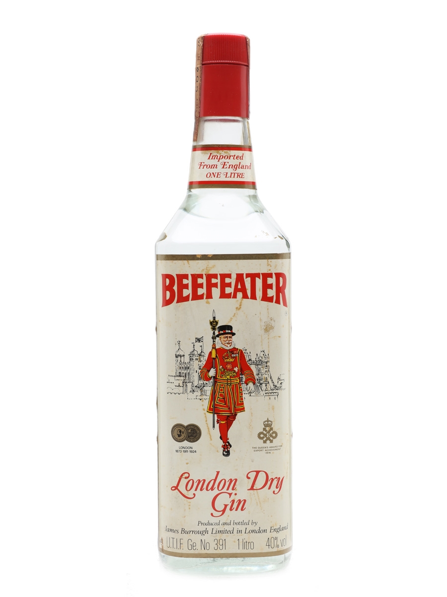Beefeater Dry Gin Bottled 1980s - Numbered Bottle 100cl / 40%