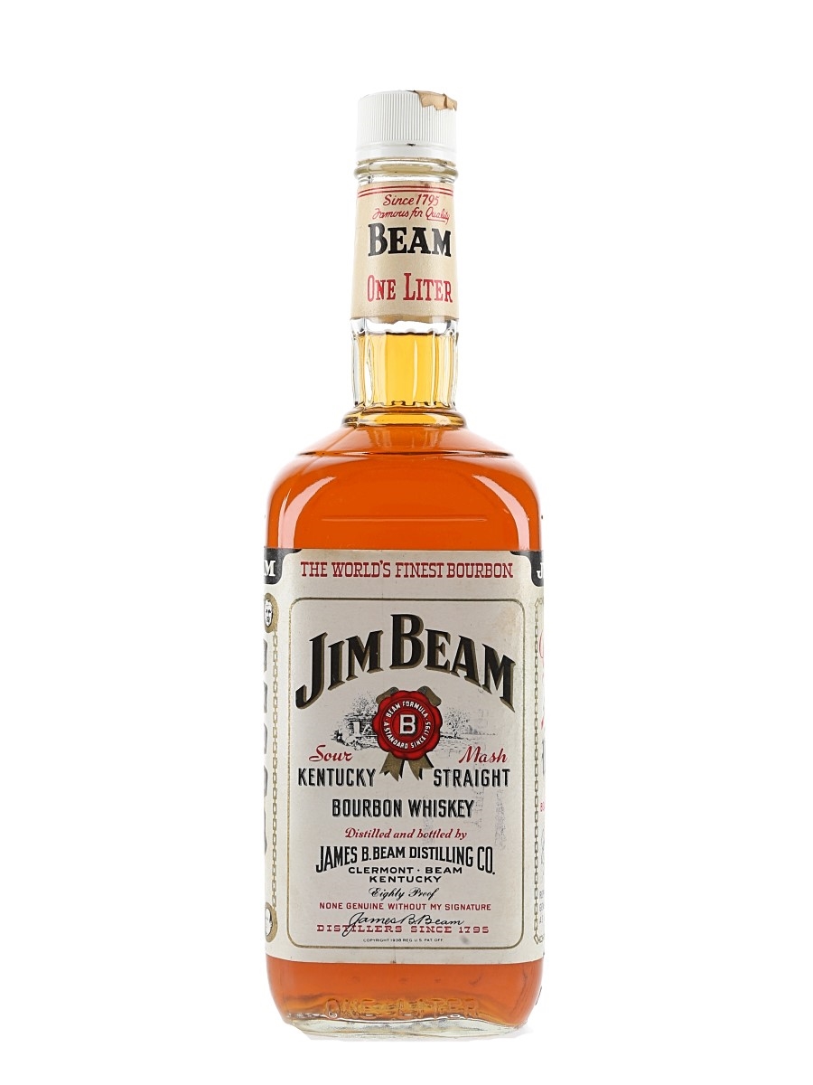 Jim Beam White Label Bottled 1980s 100cl / 40%