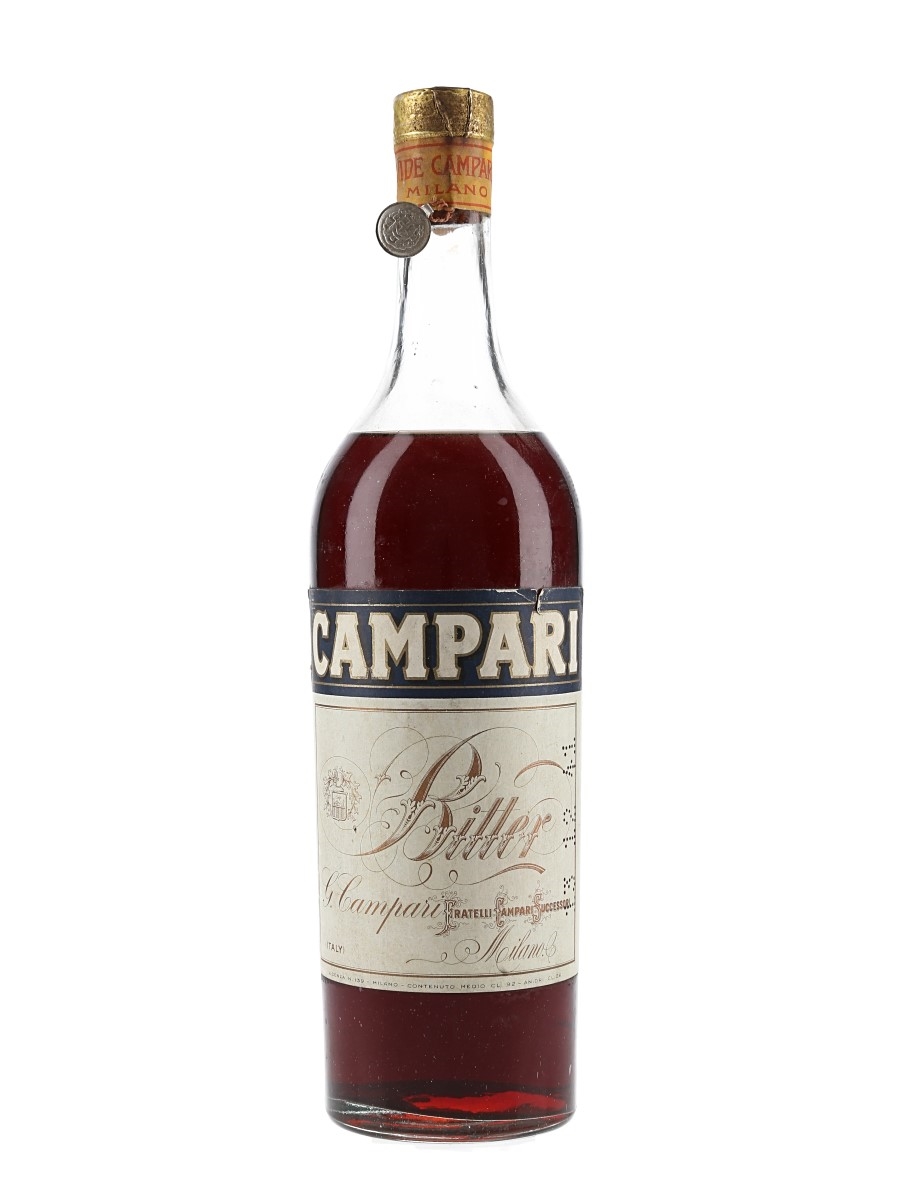 Campari Bitter Bottled 1940s 92cl / 26%