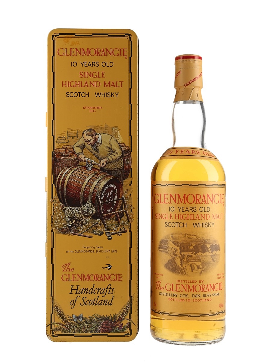 Glenmorangie 10 Year Old Bottled 1980s - Handcrafts of Scotland Tin 75cl / 40%