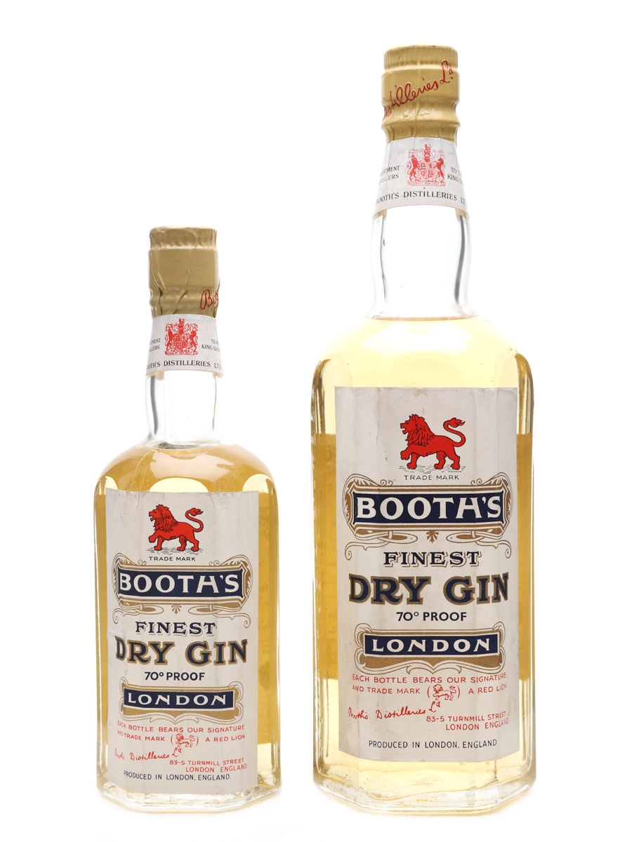 Booth's London Dry Gin Bottled 1954 75cl & 37.5cl / 40%
