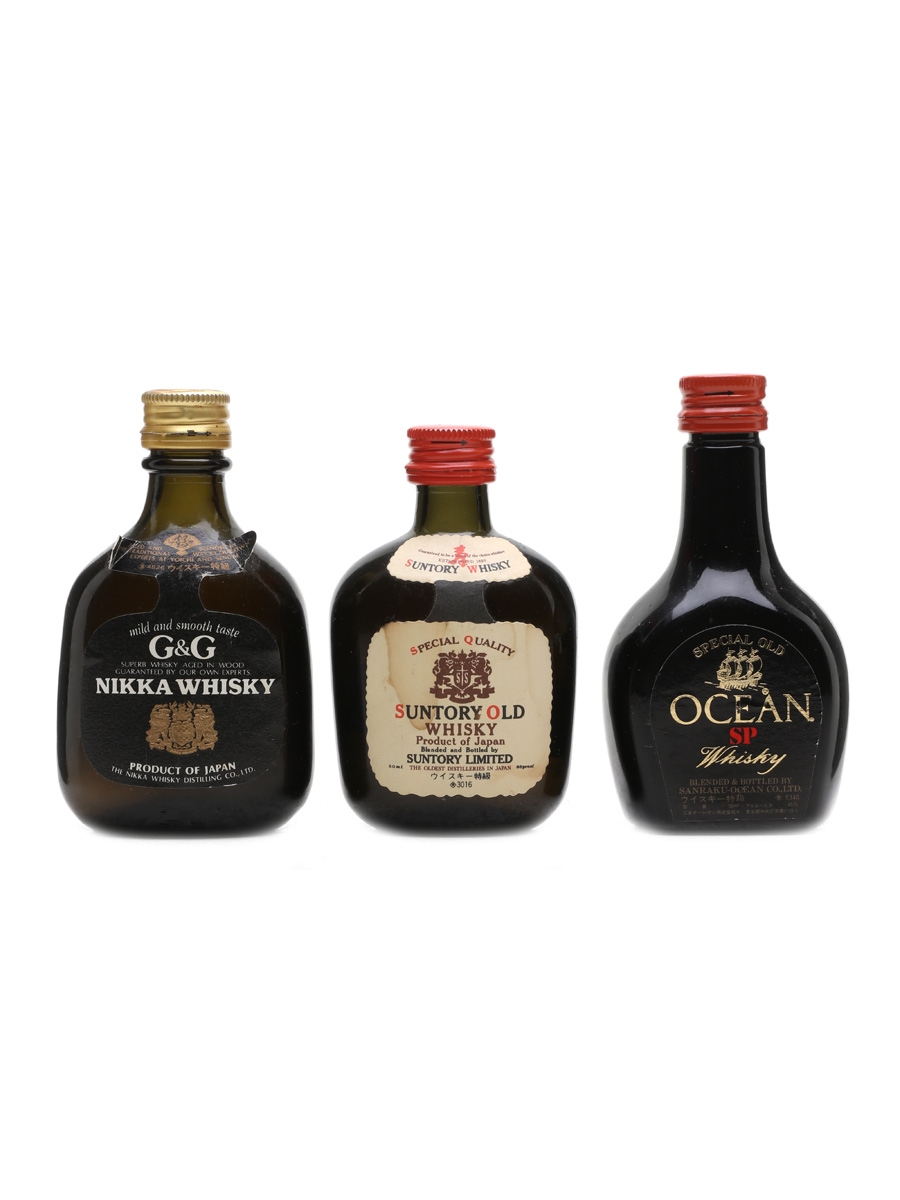 Assorted Japanese Whisky Nikka, Ocean, Suntory, 3x 5cl / 43%