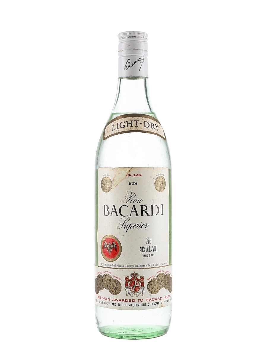 Bacardi Carta Blanca Bottled 1970s - Brazil 75cl / 40%