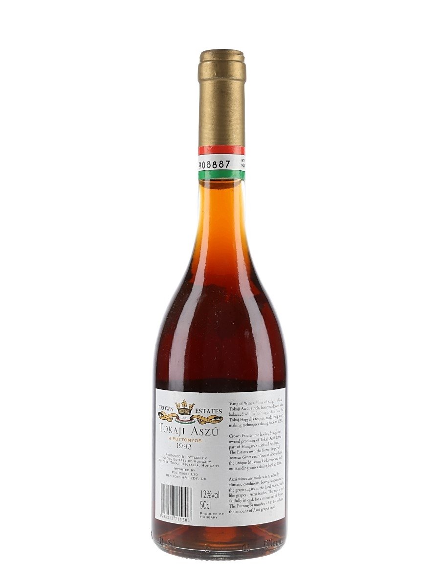 1993 Crown Estates Tokaji Aszu - Lot 158906 - Buy/Sell Fortified & Dessert  Wine Online