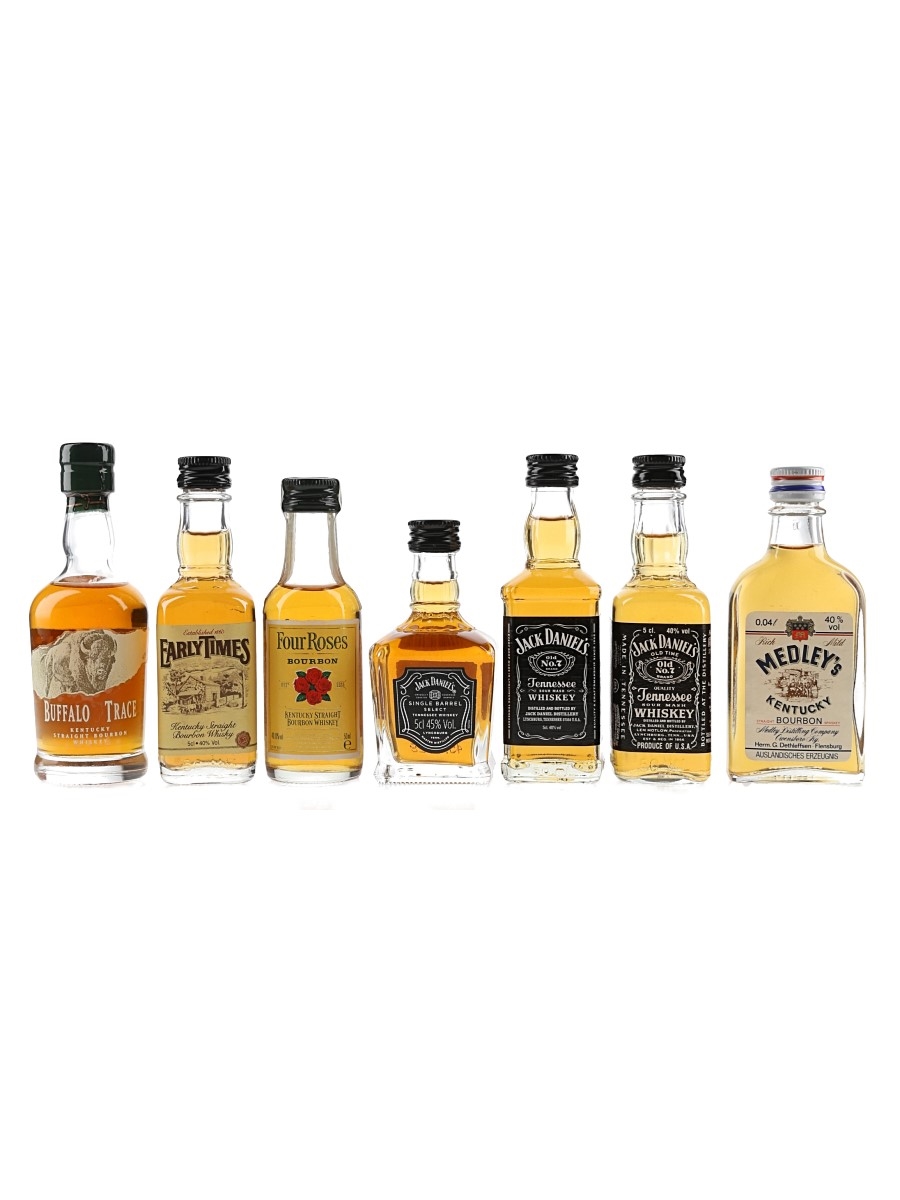 Assorted American Whiskey  7 x 4cl-5cl