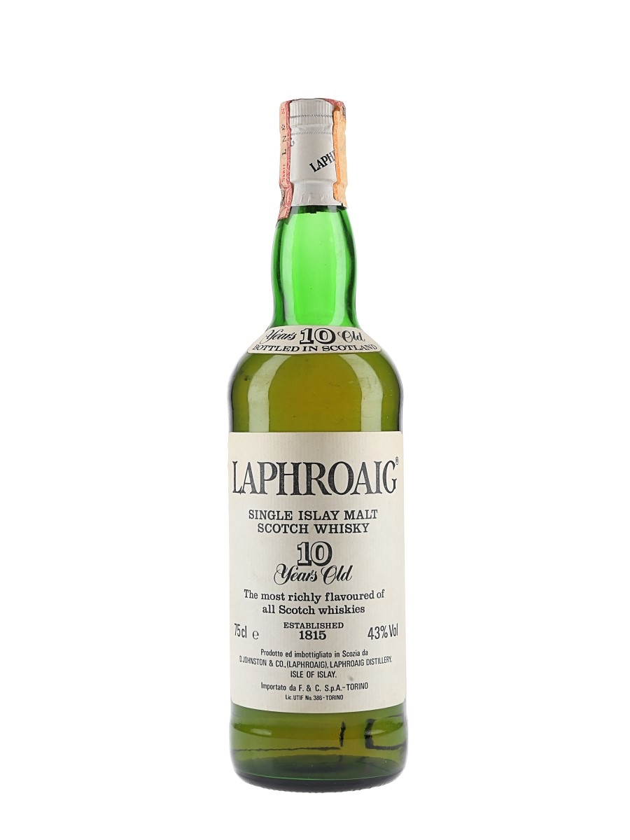 Laphroaig 10 Year Old Bottled 1980s - F & C 75cl / 43%