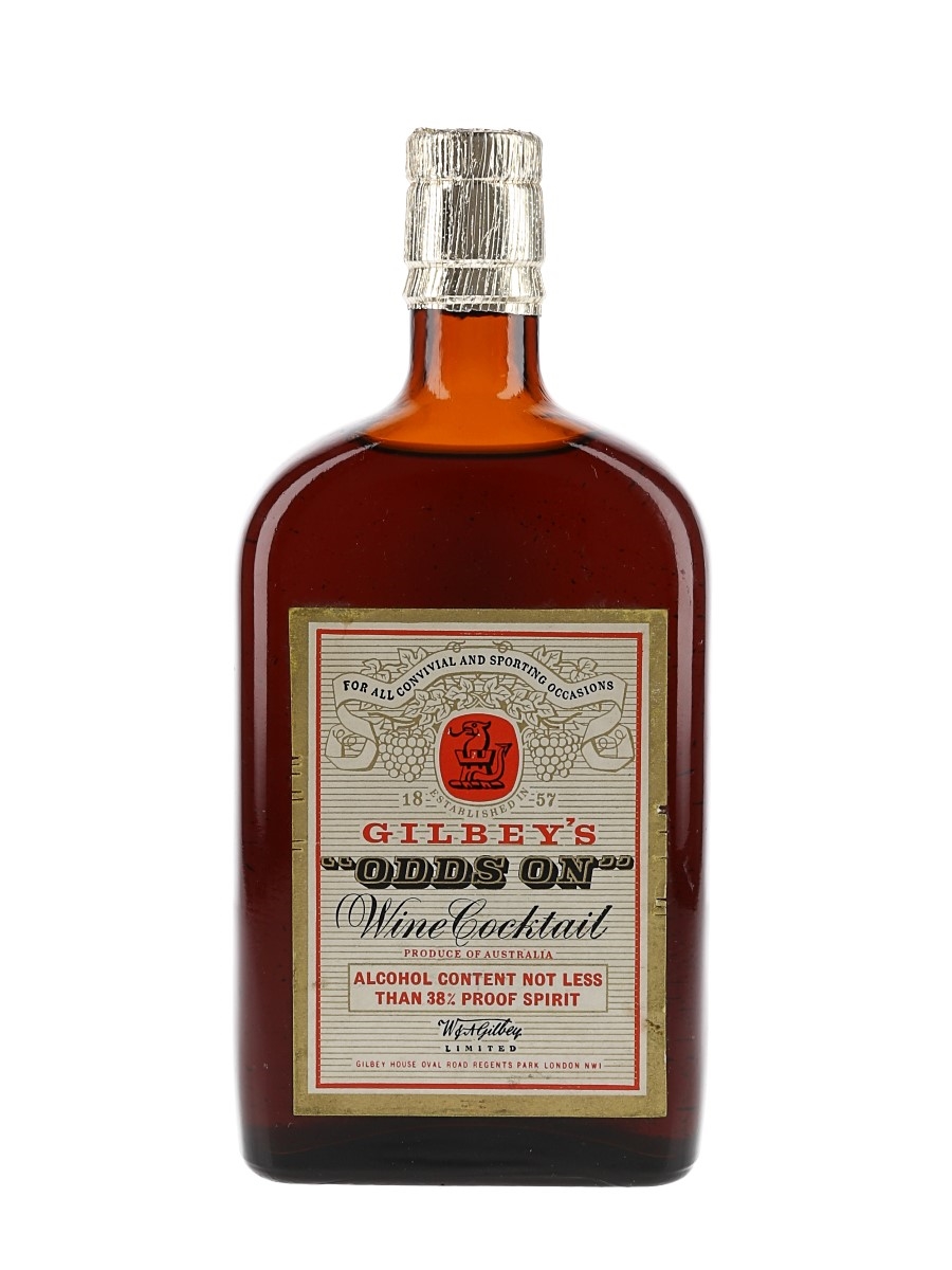 Gilbey's Odds On Wine Cocktail Bottled 1960s 35cl / 22%