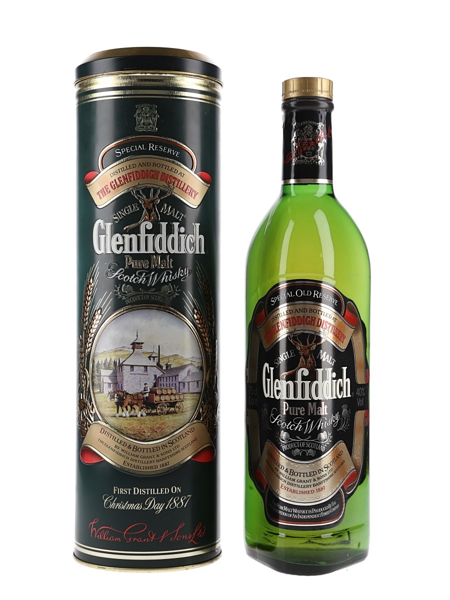 Glenfiddich Special Old Reserve Pure Malt Bottled 1980s - The Glenfiddich Tradition 75cl / 40%