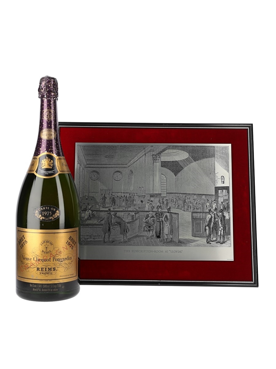 1975 Veuve Clicquot Ponsardin Brut Magnum & Etching Lloyd's Of London Commemorative Bottling - Large Format 150cl / 12%