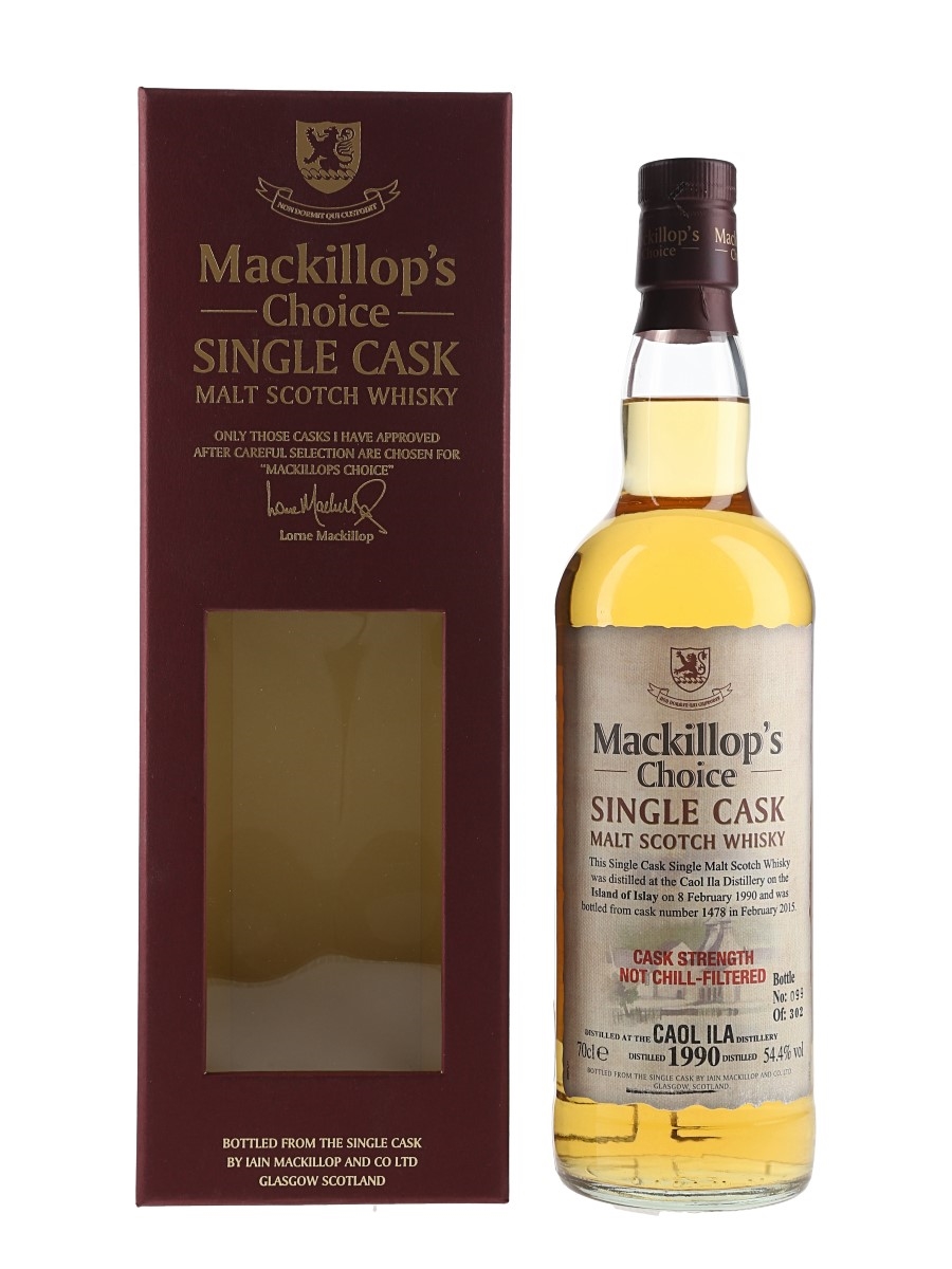 Caol Ila 1990 Cask 1478 Bottled 2015 - Mackillop's Choice 70cl / 54.4%