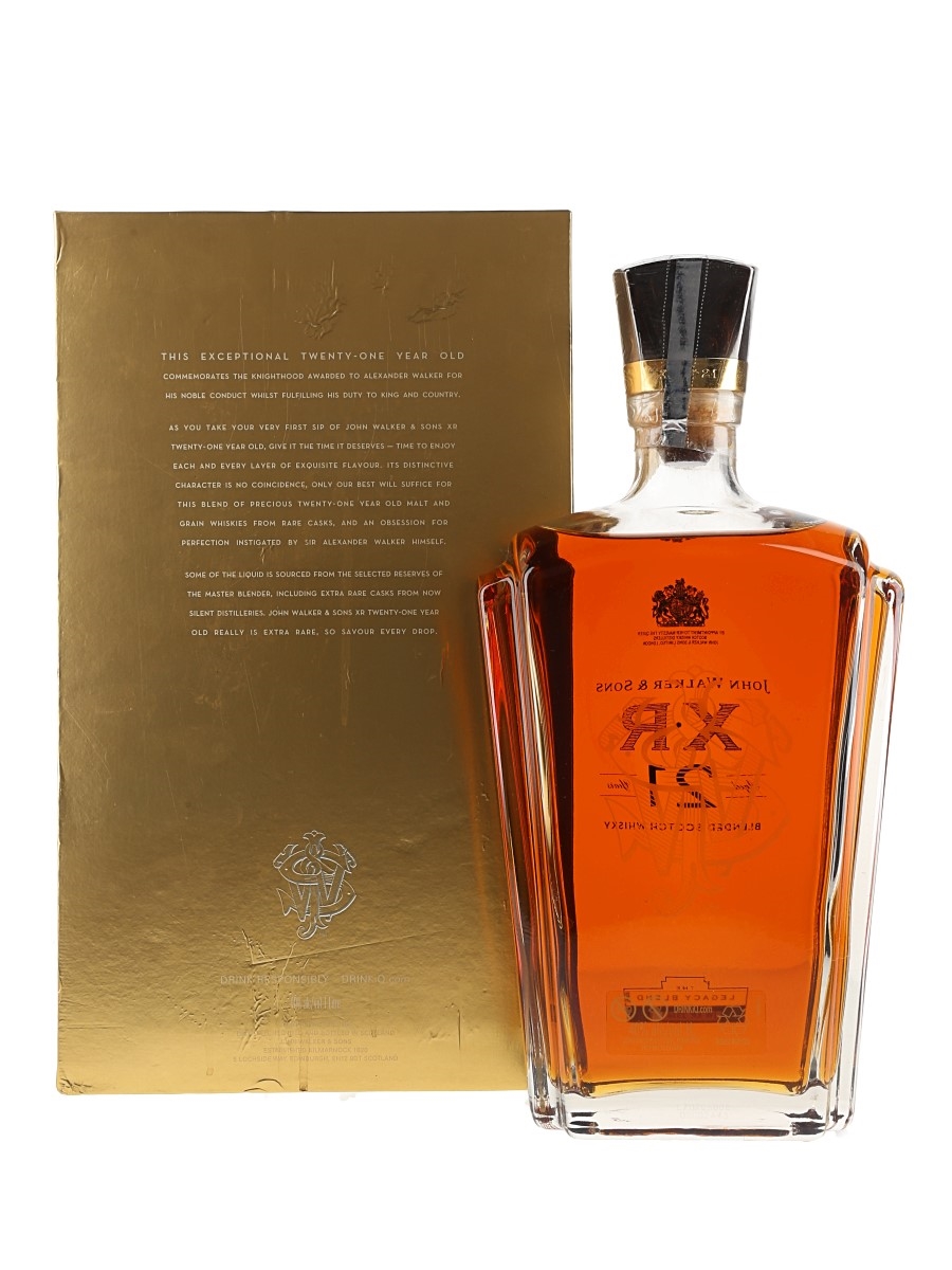 Johnnie Walker XR 21 Years ゴールドボックス Johnnie Walker 21 Year XR Scotch Whisky (2000's release