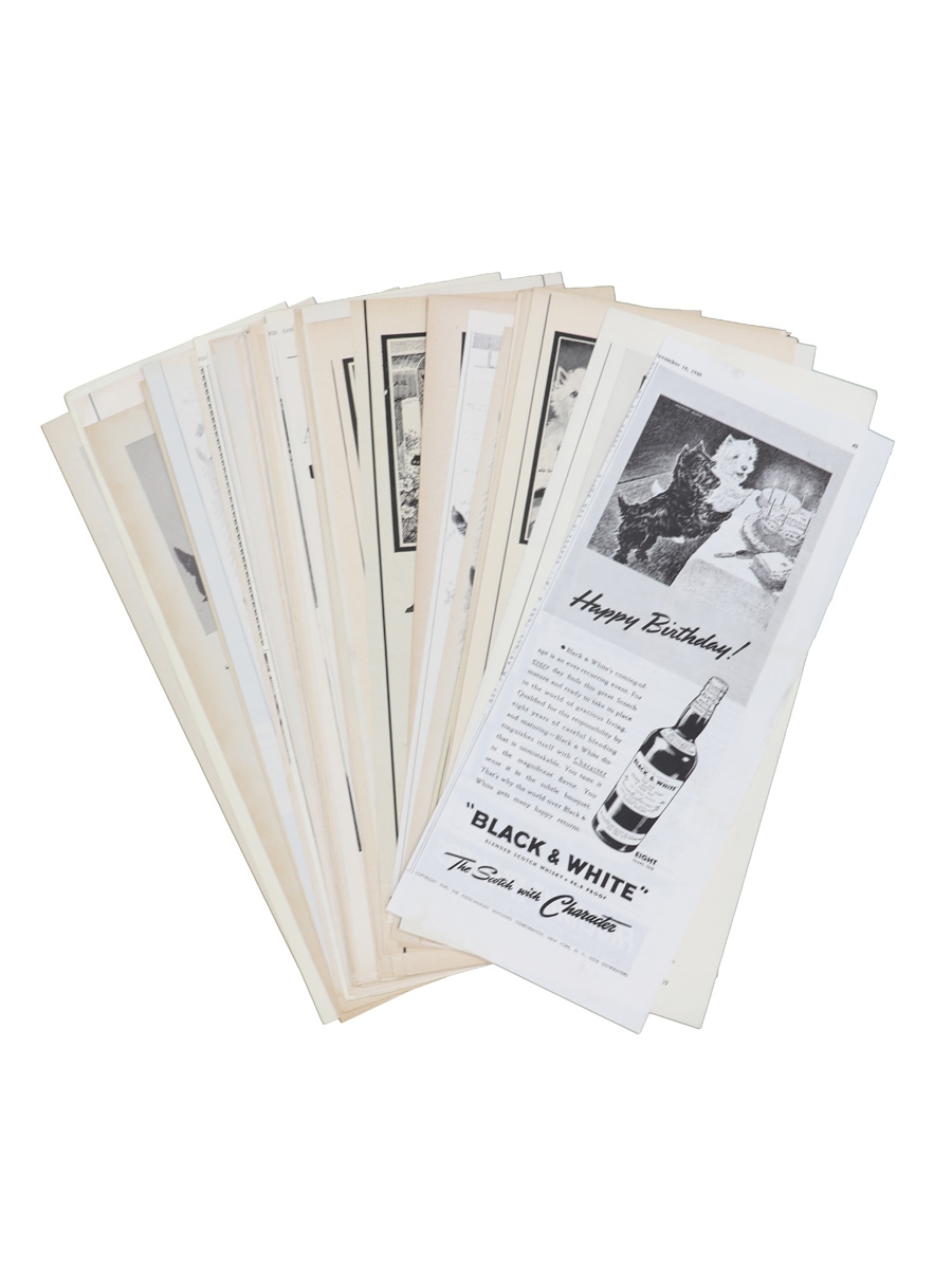 Buchanan's Black & White 1940-1964 Advertising Prints 53 x 37cm x 16cm