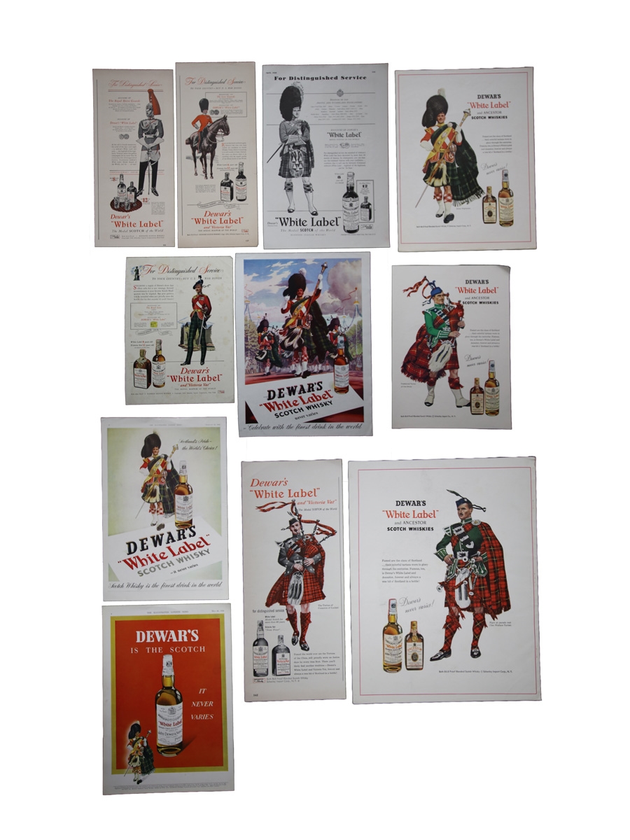 Dewar's 1938 - 1957 Advertising Prints Various Sizes