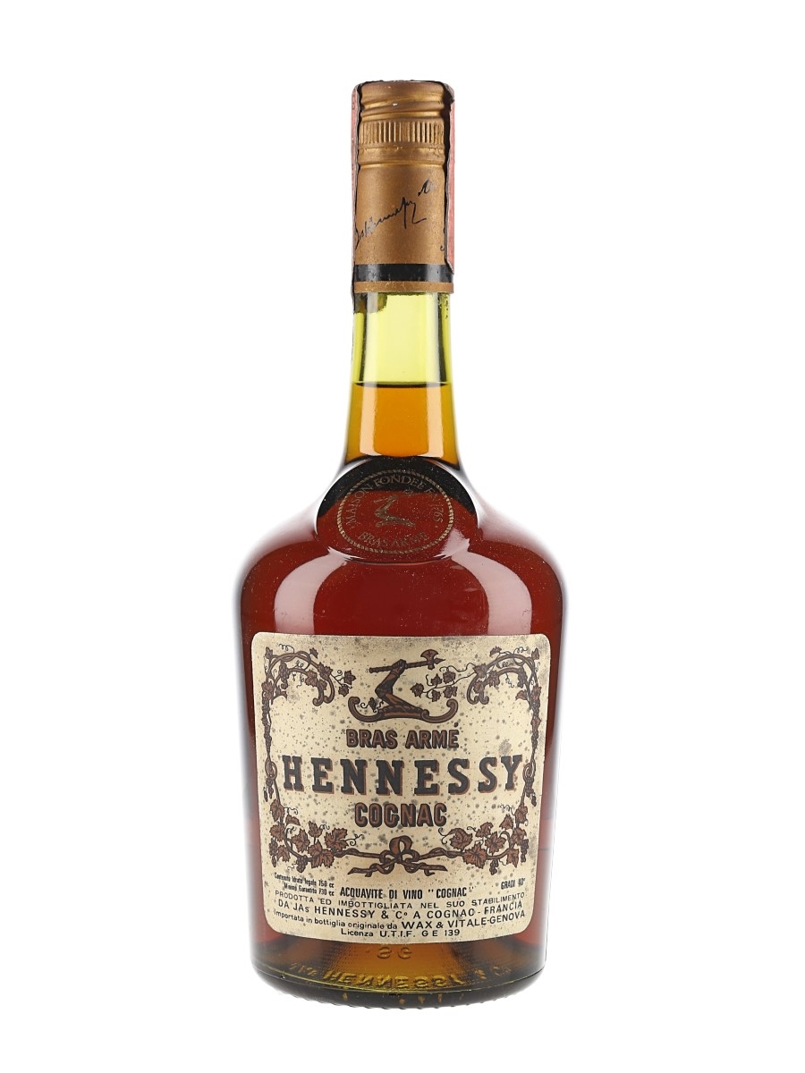 Hennessy Bras Arme Bottled 1970s - Wax & Vitale 75cl / 40%