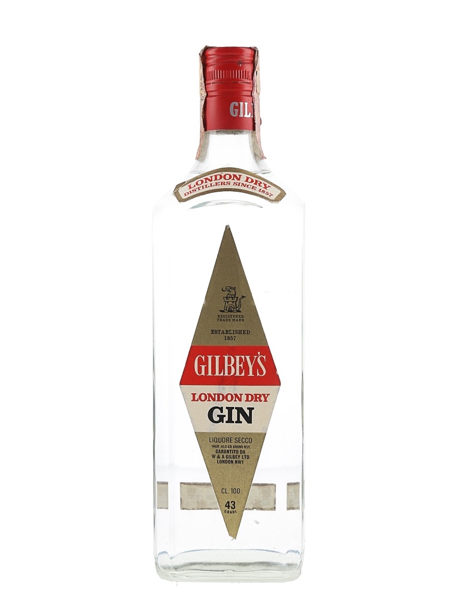 Gilbey's London Dry Gin Bottled 1970s- Cinzano 100cl / 43%