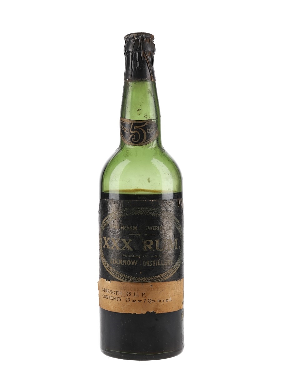 Dyer Meakin Breweries 5 Year Old XXX Rum Bottled 1950s - India 65.3cl / 42.8%