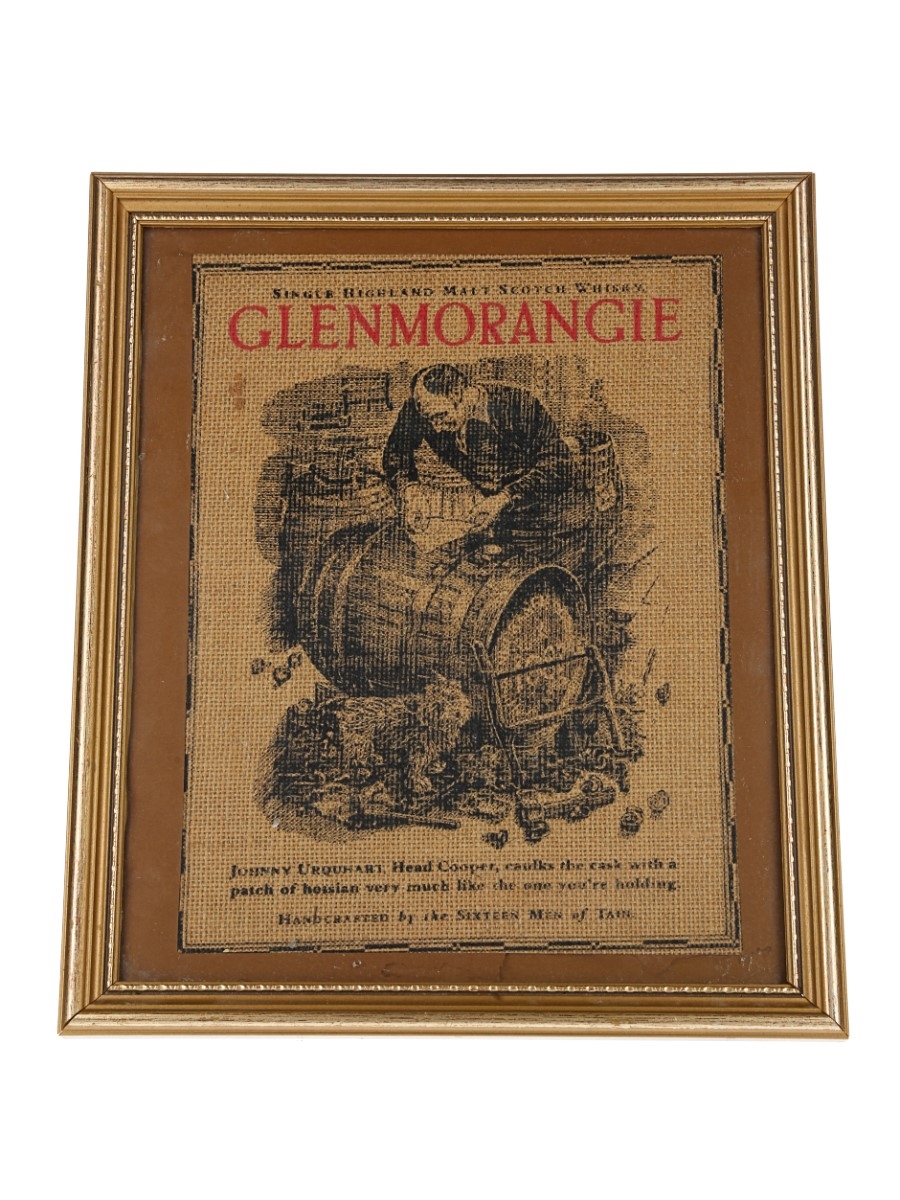 Glenmorangie Framed Hessian Print  33cm x 28.5cm