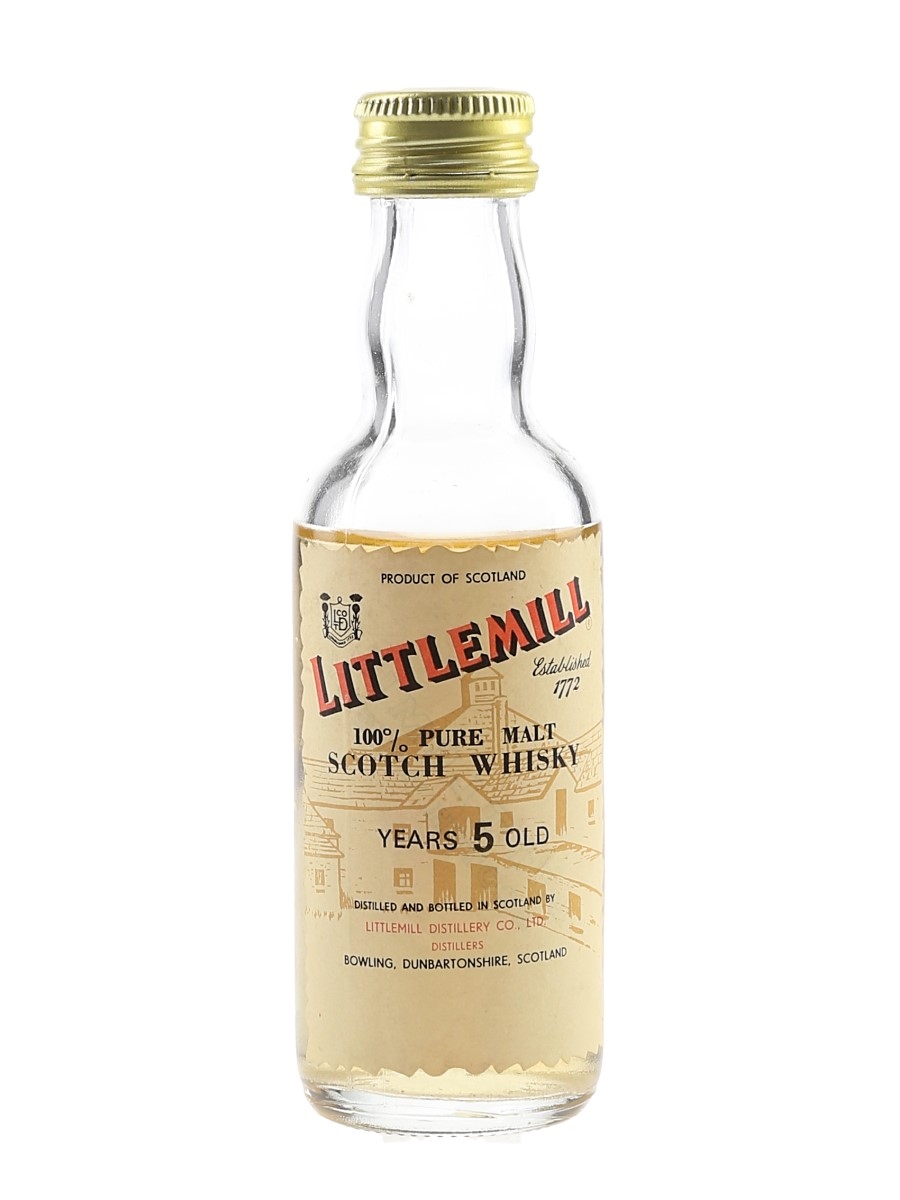 Littlemill 5 Year Old Bottled 1970s 5cl / 43%