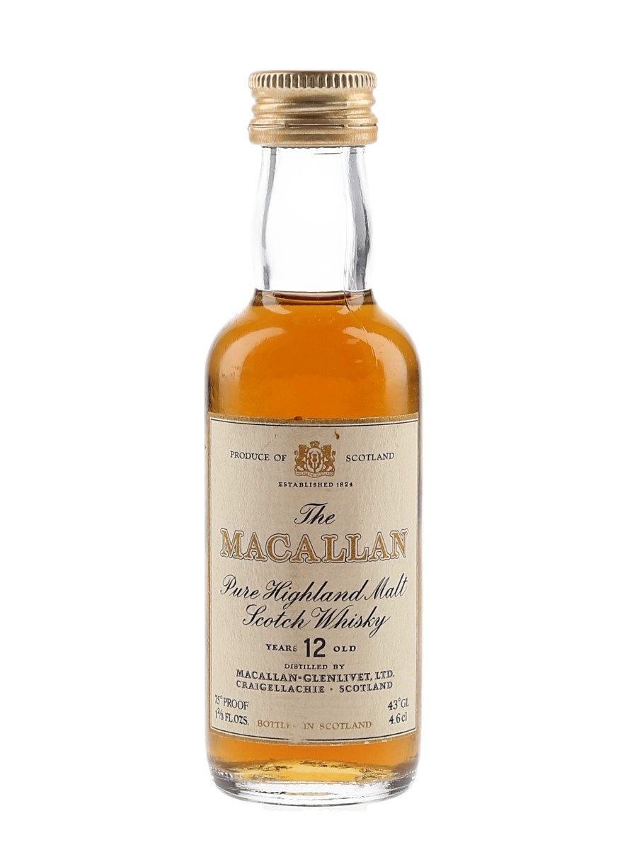 Macallan 12 Year Old Bottled 1970s-1980s 4.6cl / 43%