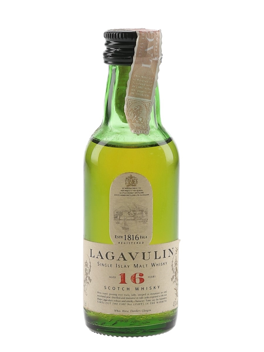 Lagavulin 16 Year Old Bottled 1980s-1990s - White Horse Distillers 5cl / 43%