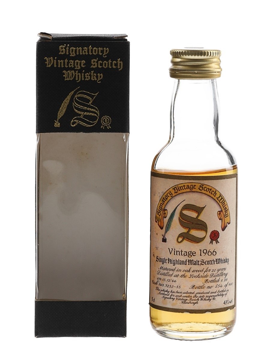 Lochside 1966 22 Year Old Bottled 1989 - Signatory Vintage 5cl / 43%