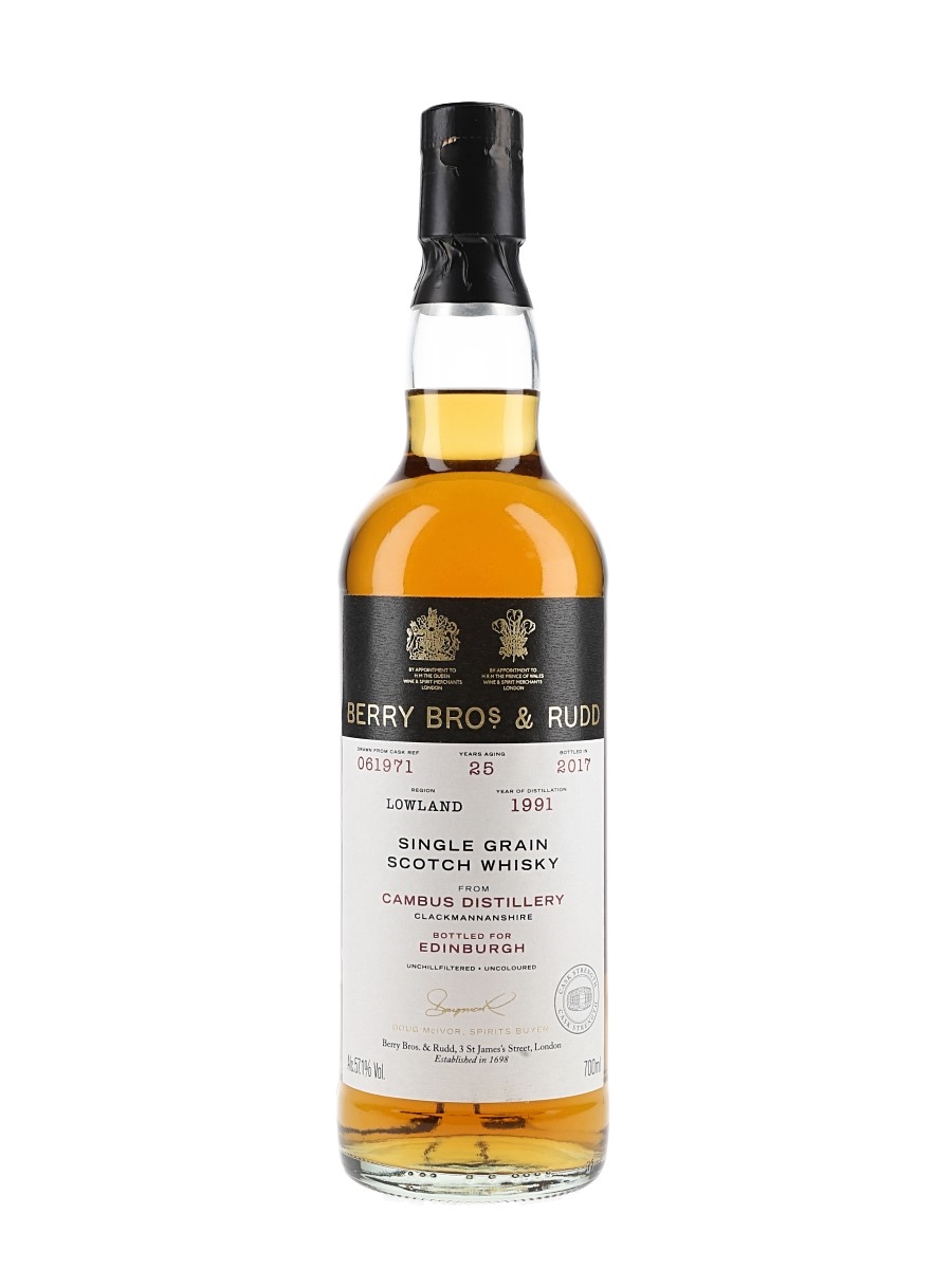 Cambus 1991 25 Year Old Bottled 2017 - Berry Bros & Rudd - Edinburgh Exclusive 70cl / 57.1%