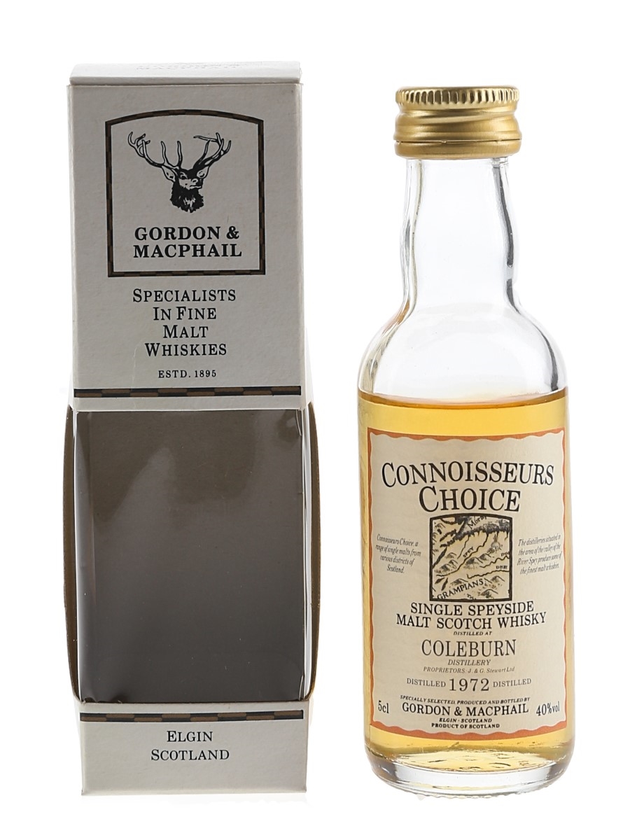Coleburn 1972 Connoisseurs Choice Bottled 1990s  - Gordon & MacPhail 5cl / 40%