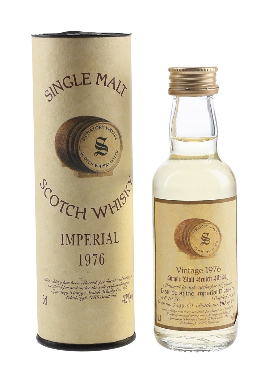 Imperial 1976 16 Year Old Bottled 1992 - Signatory Vintage 5cl / 43%