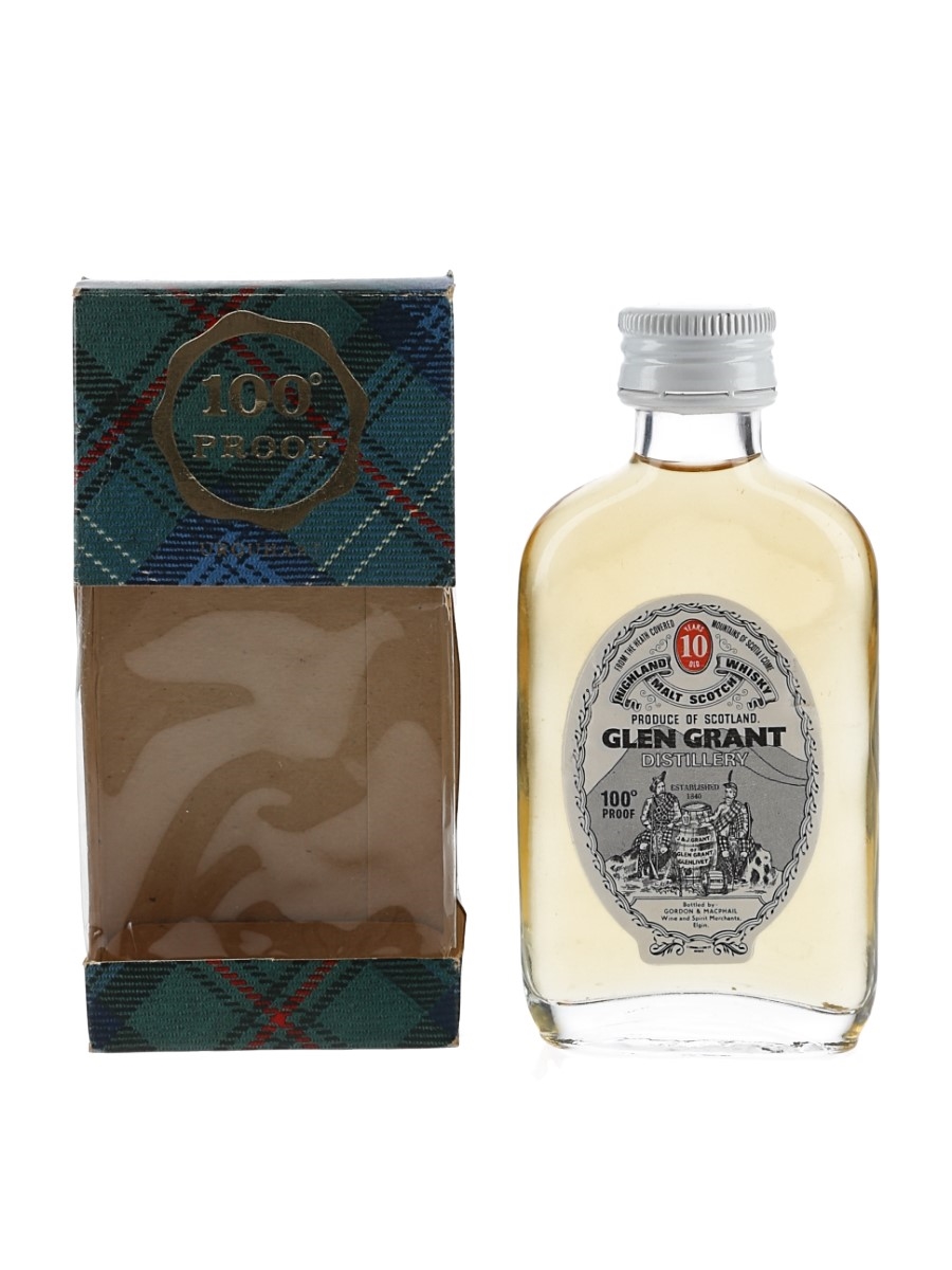 Glen Grant 10 Year Old 100 Proof Bottled 1970s - Gordon & MacPhail 5cl / 57%
