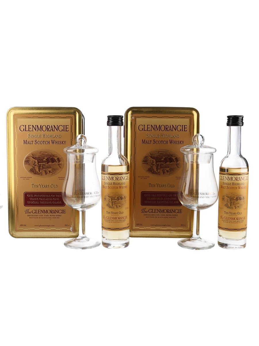 Glenmorangie 10 Year Old Gift Tin With Nosing Glass 2 x 10cl / 40%