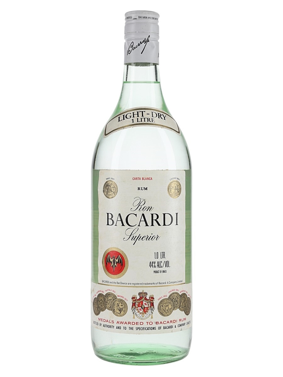 Bacardi Carta Blanca Bottled 1980s 100cl / 44%