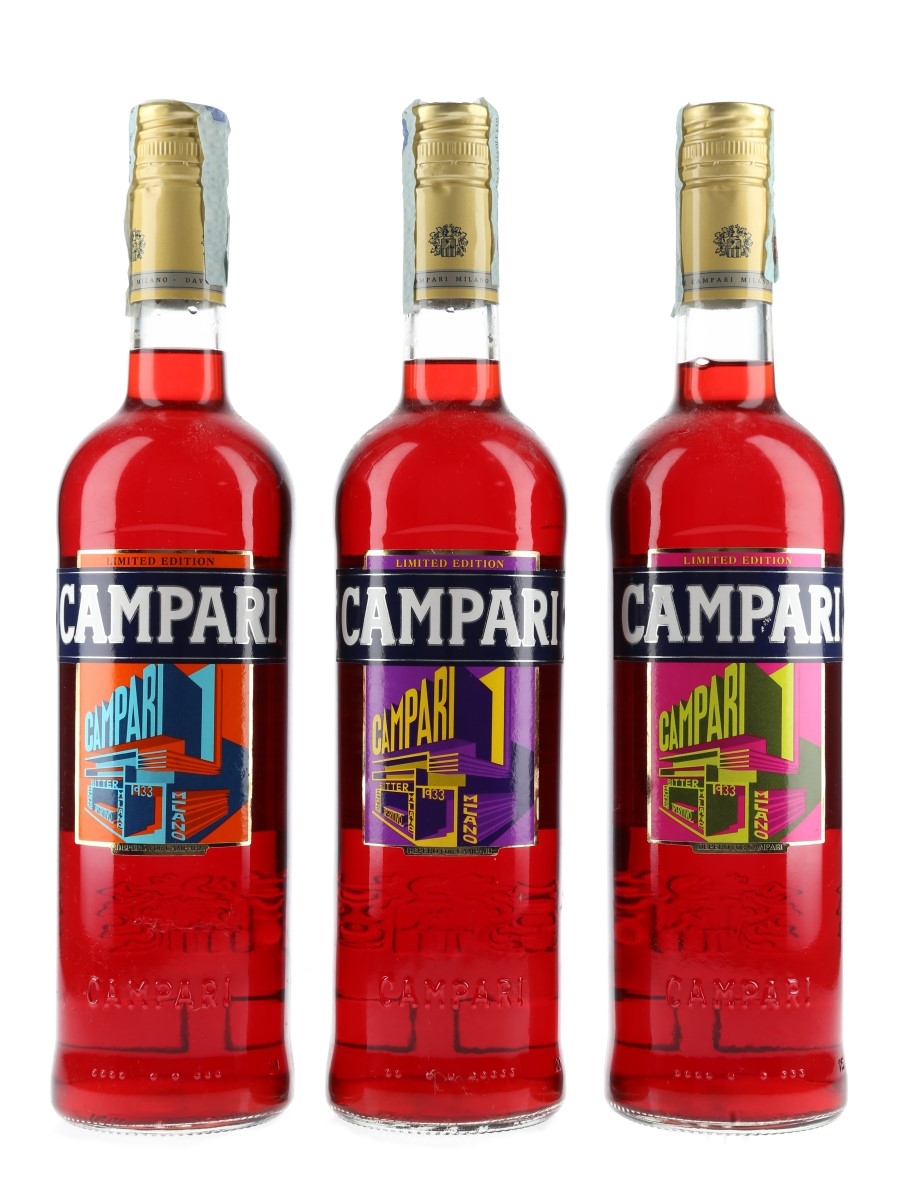 Campari 150周年記念ラベル 3本セット Campari Bitter The Art Label Collection - Lot 164773 - Buy/Sell