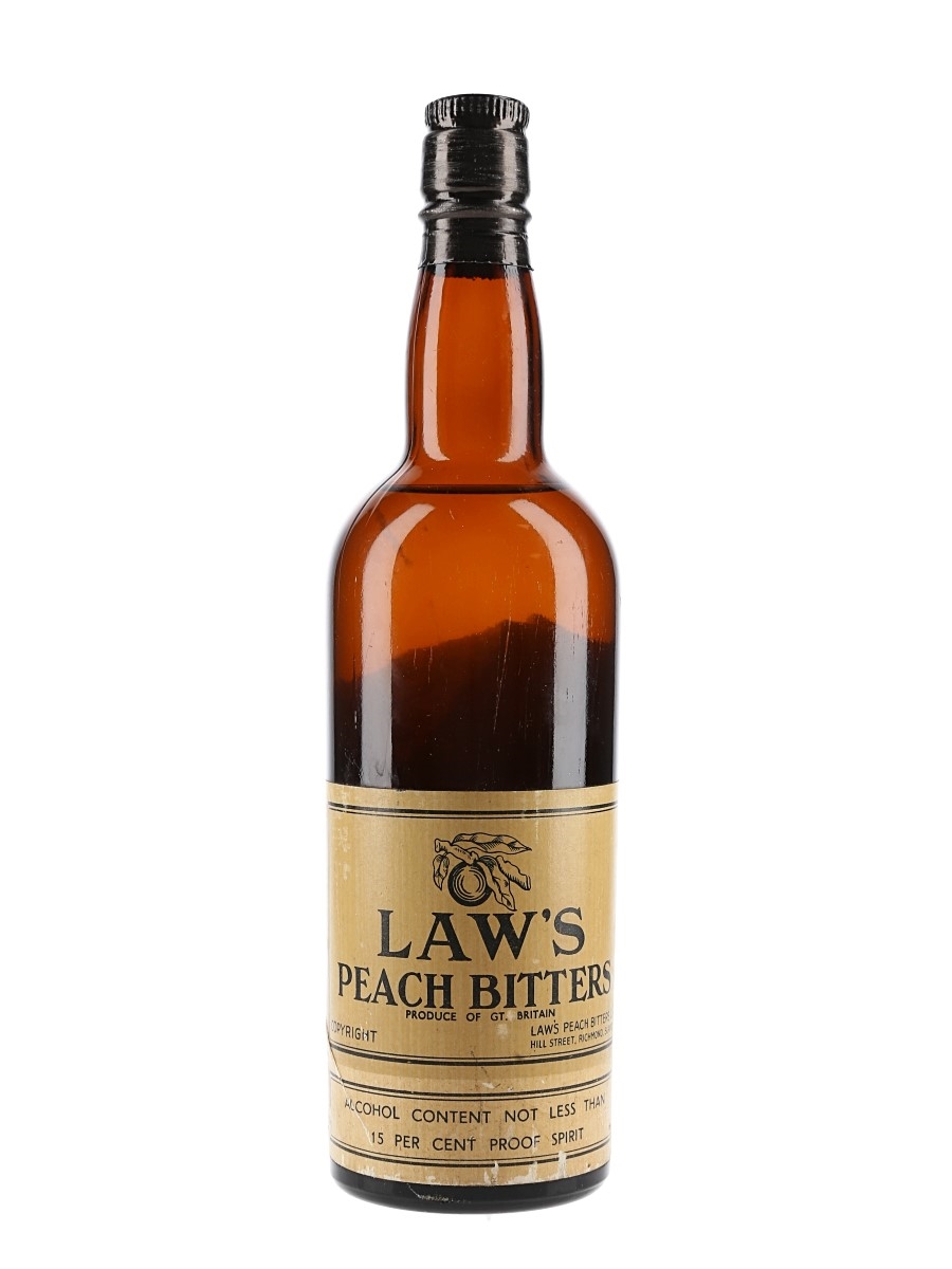 Law's Peach Bitters Bottled 1950s 75cl
