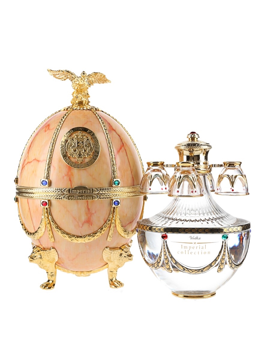 Faberge Art's Applied Craft Imperial Vodka Onyx Faberge Egg 70cl / 40%