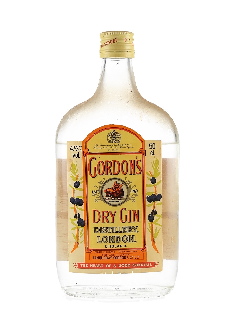 Gordon's Dry Gin Bottled 1980s - Duty Free 50cl / 47.3%