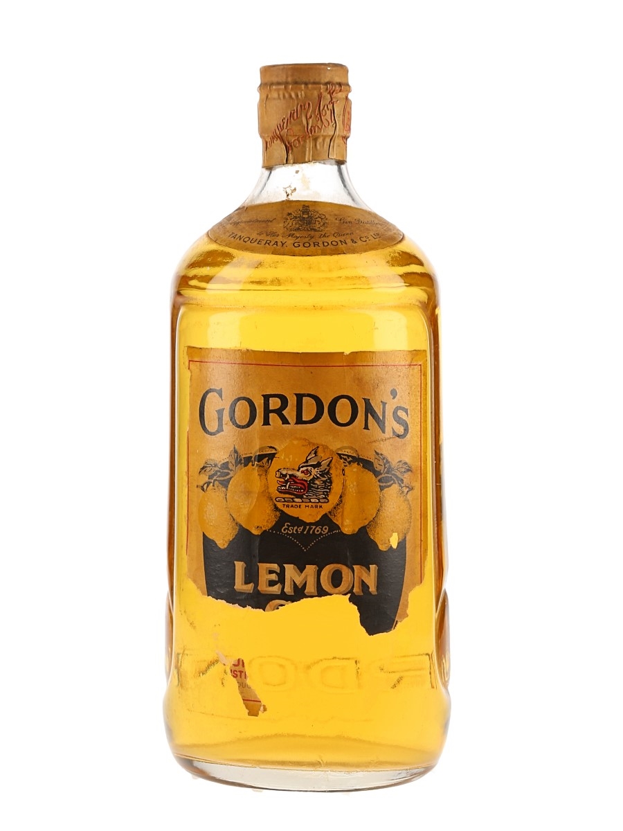 Gordon's Lemon Gin Spring Cap Bottled 1950s 75cl