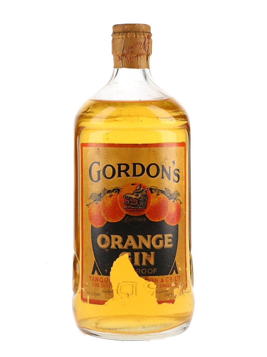 Gordon's Orange Gin Spring Cap Bottled 1950s 75cl