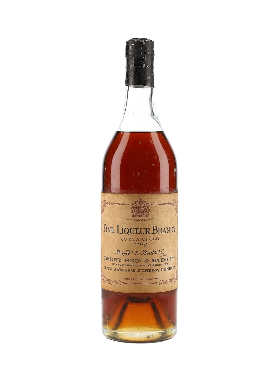 Berry Bros & Rudd 30 Year Old Fine Liqueur Brandy Bottled 1950s 70cl / 37.1%