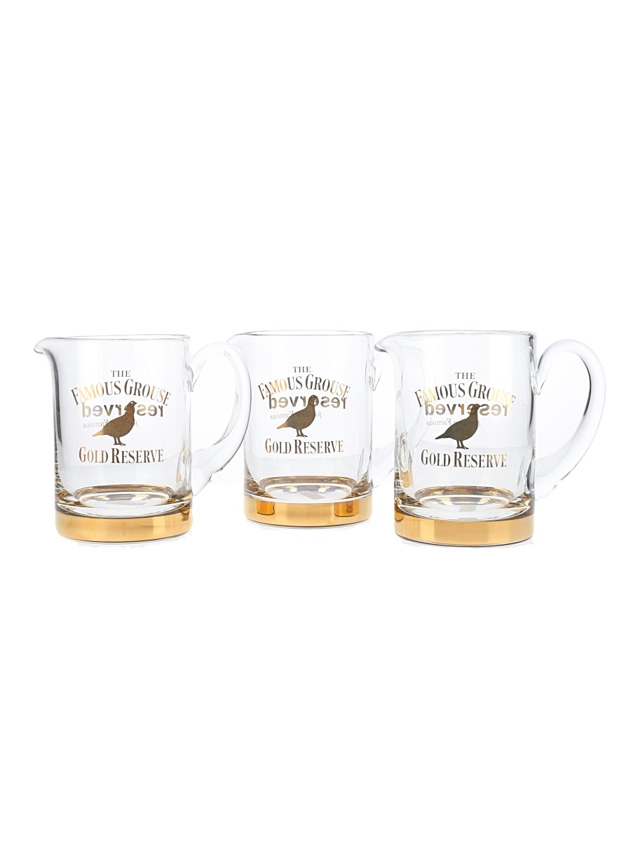 Famous Grouse Gold Reserve Water Jugs  3 x 13cm