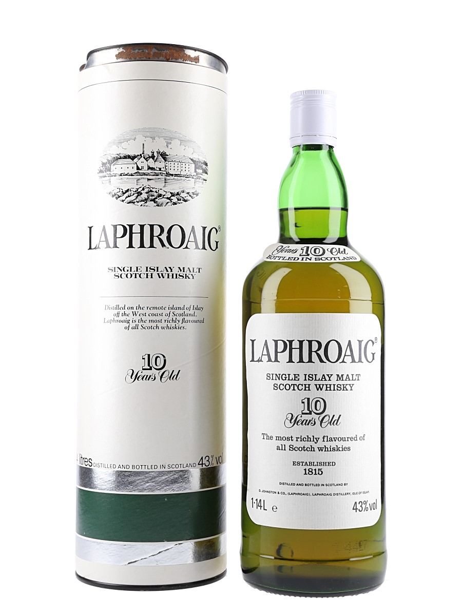 Laphroaig 10 Year Old Bottled 1990s - Pre Royal Warrant 114cl / 43%