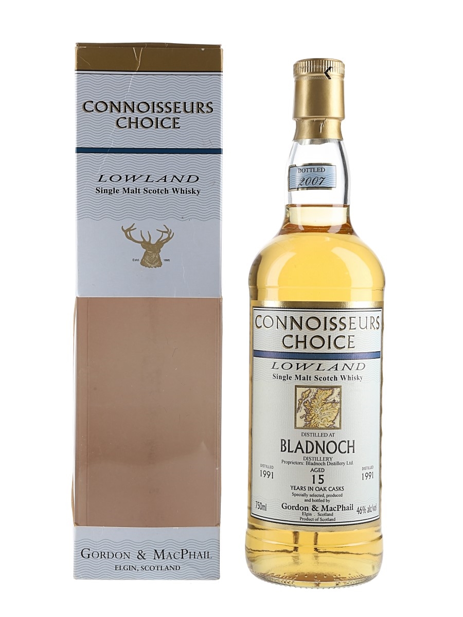 Bladnoch 1991 15 Year Old Connoisseurs Choice Bottled 2007 - Gordon & MacPhail 75cl / 46%