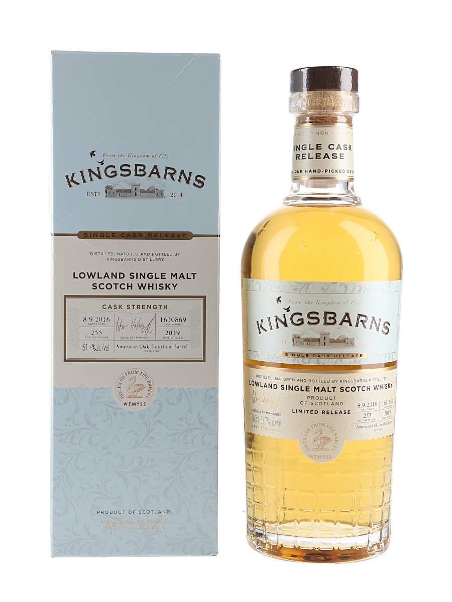 Kingsbarns 2016 Single Cask Release Bottled 2019 70cl / 61.7%