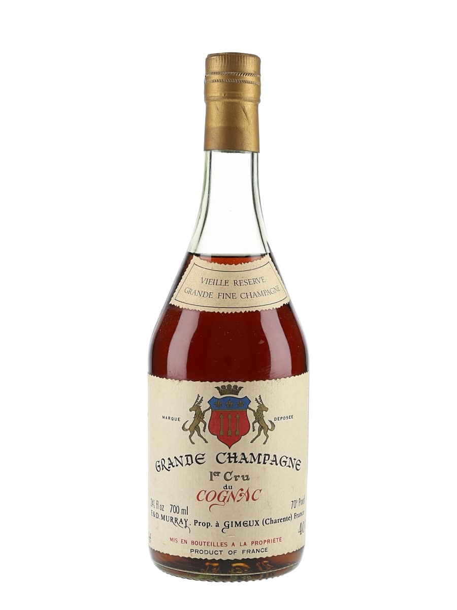 Murray Vieille Reserve Grande Champagne Cognac Bottled 1970s 70cl / 40%