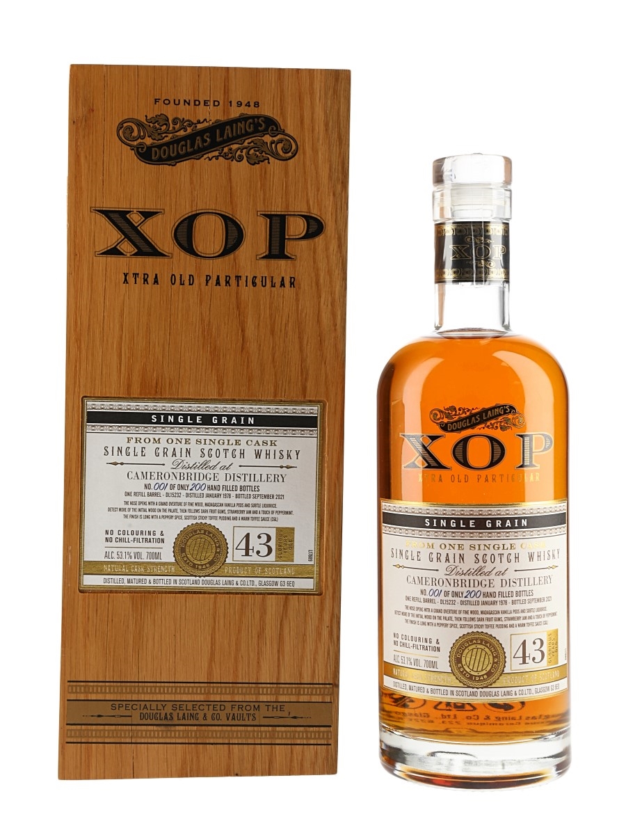 Cameronbridge 1978 43 Year Old XOP Bottled 2021 - Douglas Laing 70cl / 53.1%