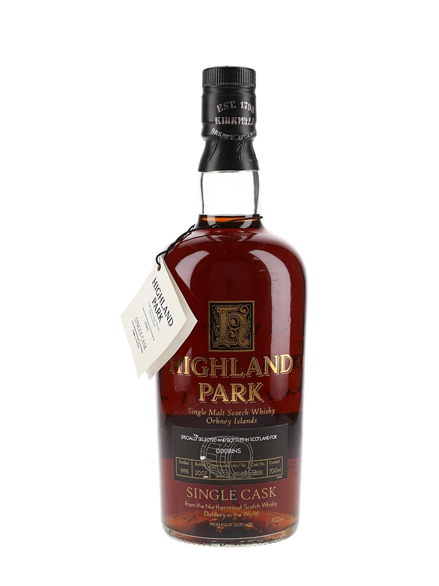 Highland Park 1995 12 Year Old Single Cask No. 1555 Bottled 2007 - Oddbins 70cl / 60.6%