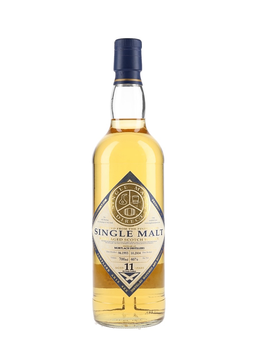 Mortlach 1993 11 Year Old Bottled 2004 - Single Malts Direct 70cl / 46%