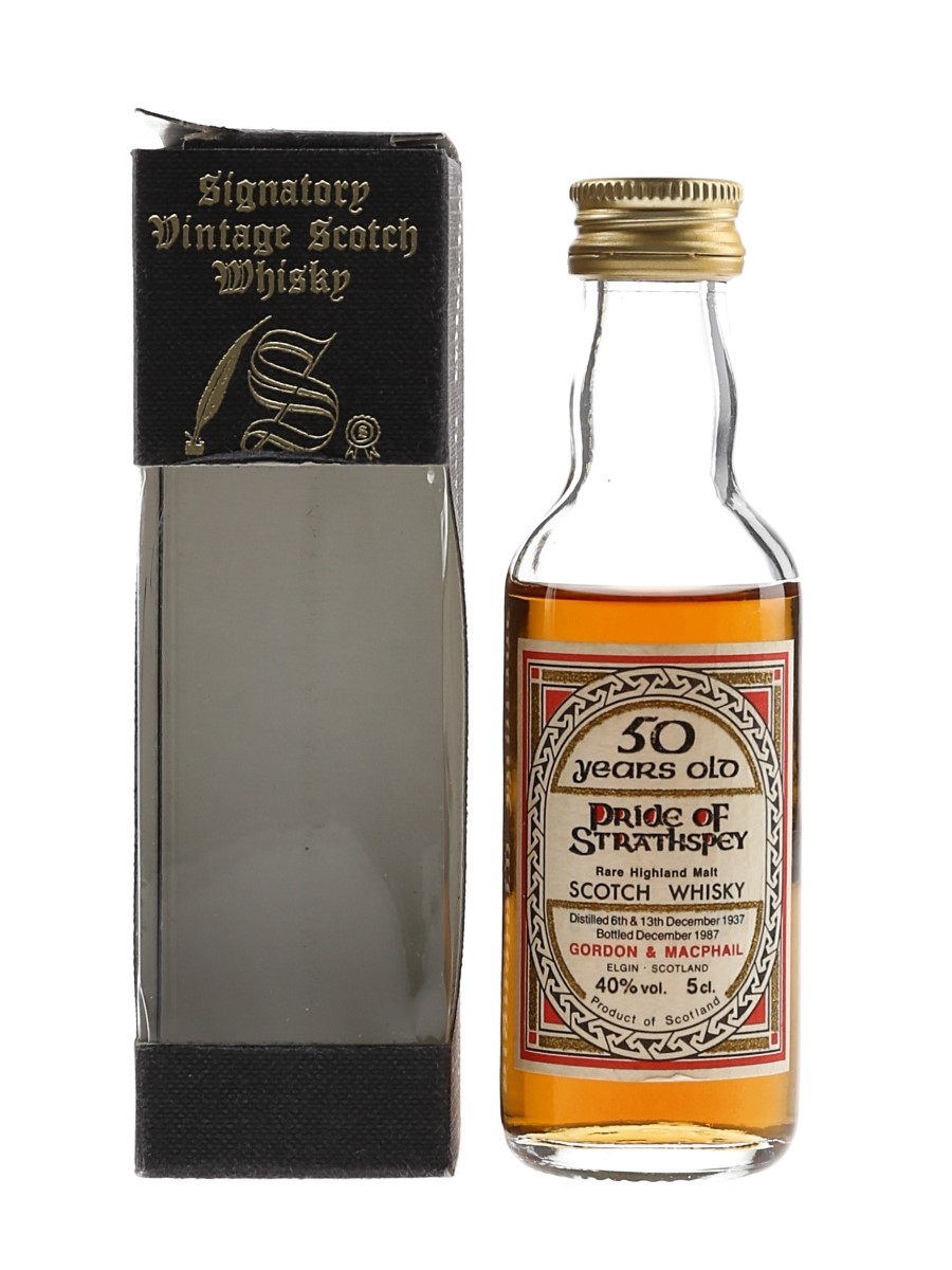 Pride Of Strathspey 1937 50 Year Old Bottled 1987 - Gordon & MacPhail 5cl / 40%