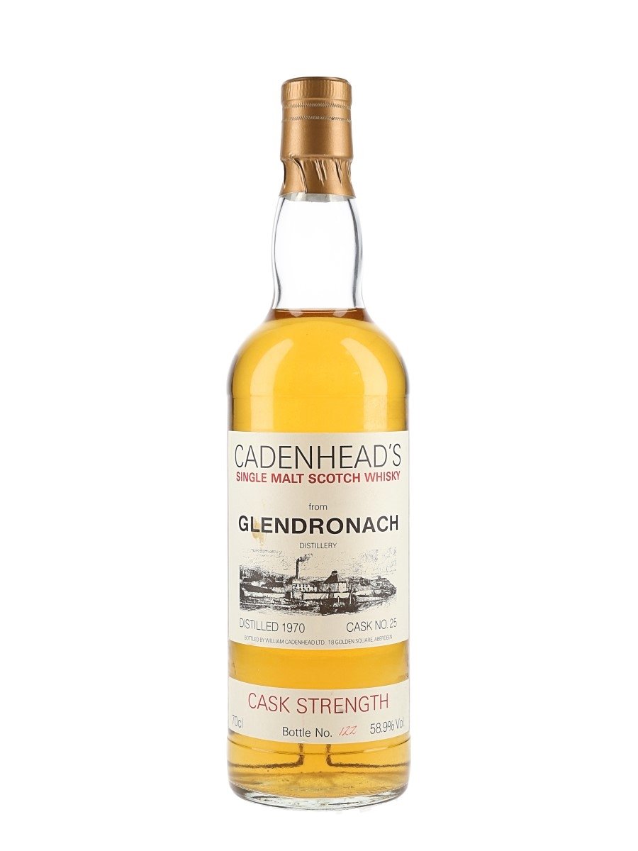 Glendronach 1970 Cask No.25 Bottled 1992 - Cadenhead's White Label 70cl / 58.9%