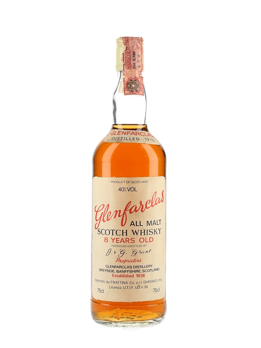 Glenfarclas 1973 8 Year Old Bottled 1980 - Frattina Import 75cl / 40%